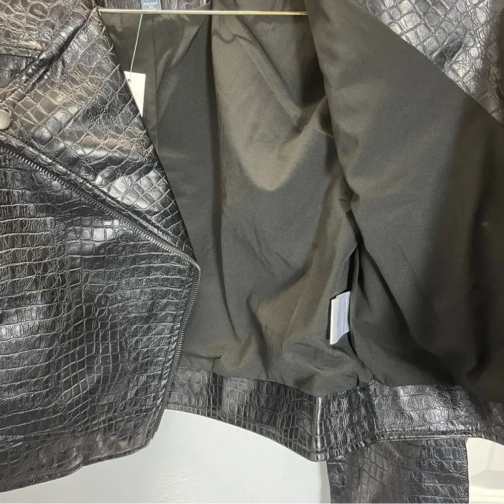 Modcloth Crocodile Rock Moto Jacket